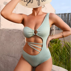 2 Pks Sexy Tiny One Shoulder Surf One Piece Swimsuit